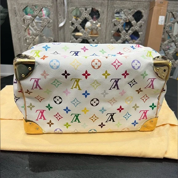 💙🩷Louis Vuitton x Takashi💚💜 White Multicolor Monogram Speedy 30 - Picture 5 of 11